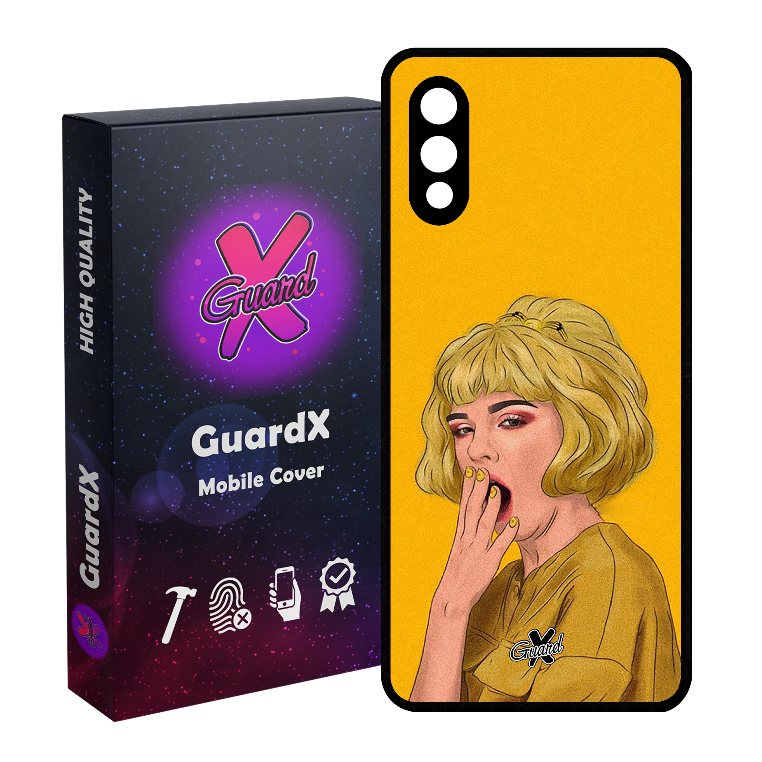 کاور گارد ایکس طرح Girl مدل Glass10311 مناسب برای گوشی موبایل سامسونگ Galaxy A02 / M02