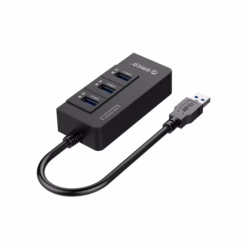 هاب 3 پورت همراه با پورت RJ45 اوریکو HR01-U3