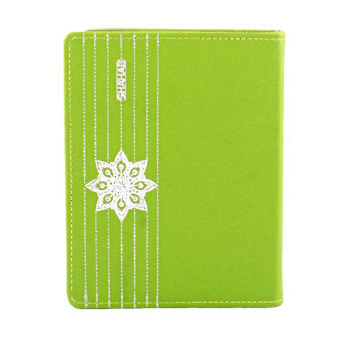 کلاسور مدل یک تکه چرمی طلاکوب شده 20 حلقه