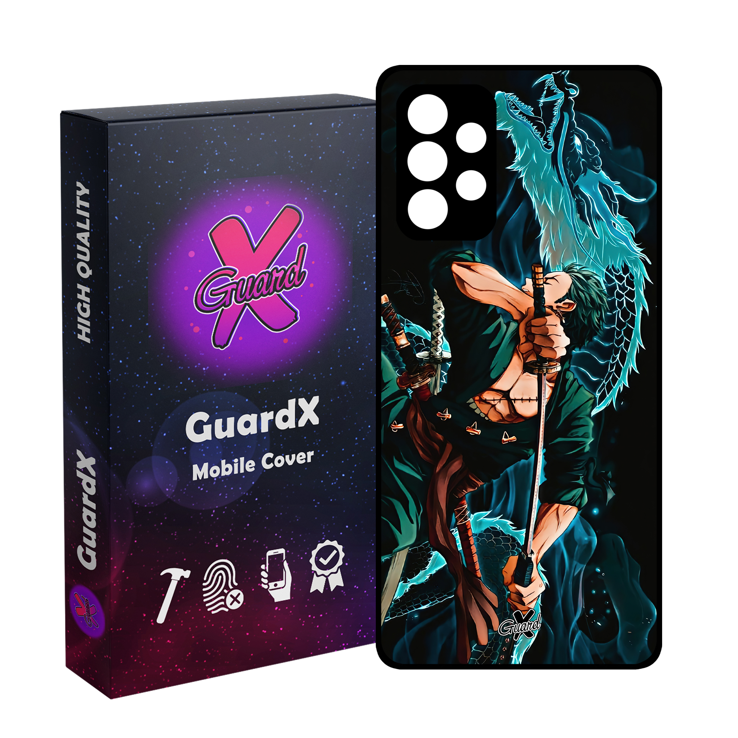 کاور گارد ایکس طرح Roronoa Zoro Anime مدل Glass10553 مناسب برای گوشی موبایل سامسونگ Galaxy A23 4G