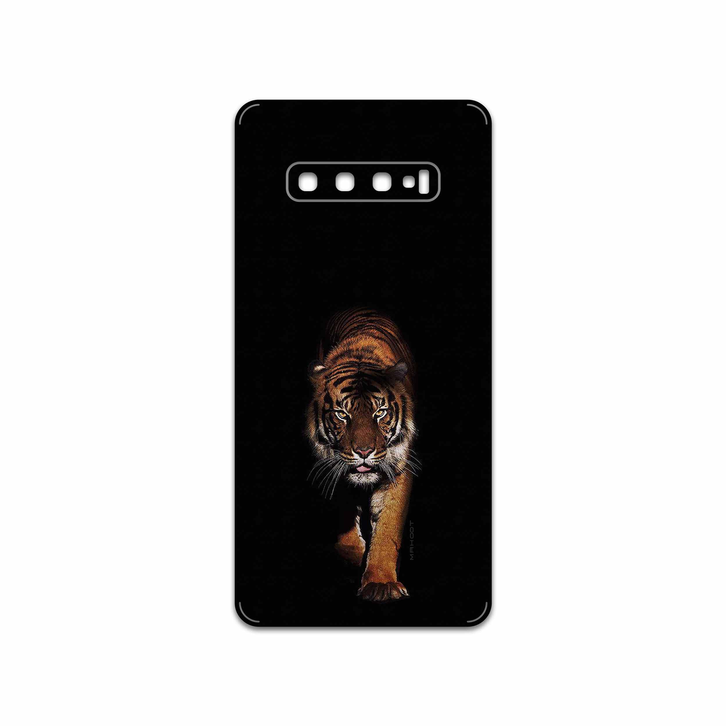برچسب پوششی ماهوت مدل Wild Tiger مناسب برای گوشی موبایل سامسونگ Galaxy S10 Plus
