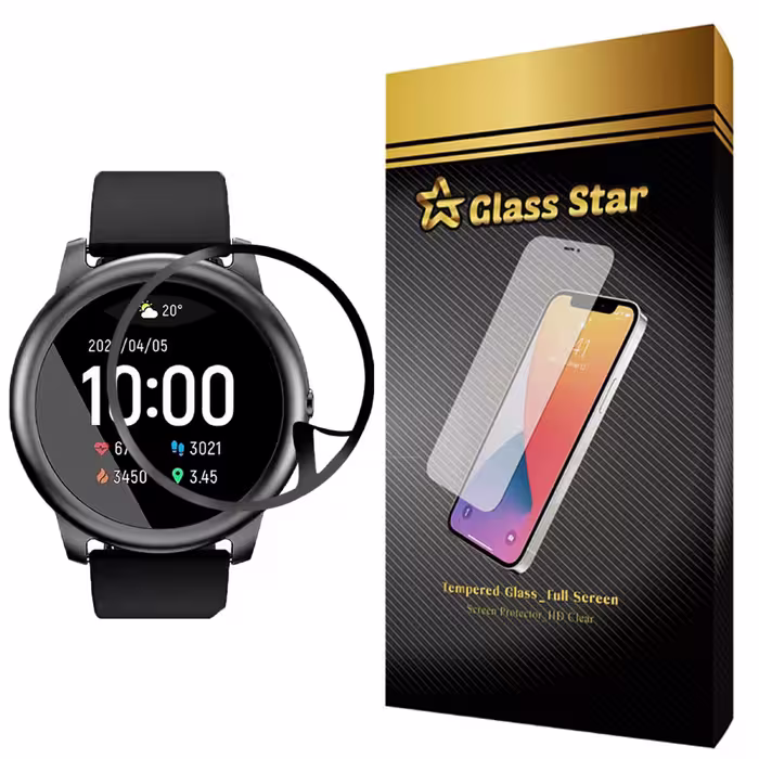 محافظ صفحه نمایش گلس استار مدل PMGA-Glass مناسب برای ساعت هوشمند هایلو LS05 Solar