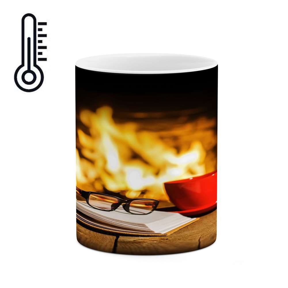 ماگ حرارتی کاکتی طرح شومینه مدل mgh17940