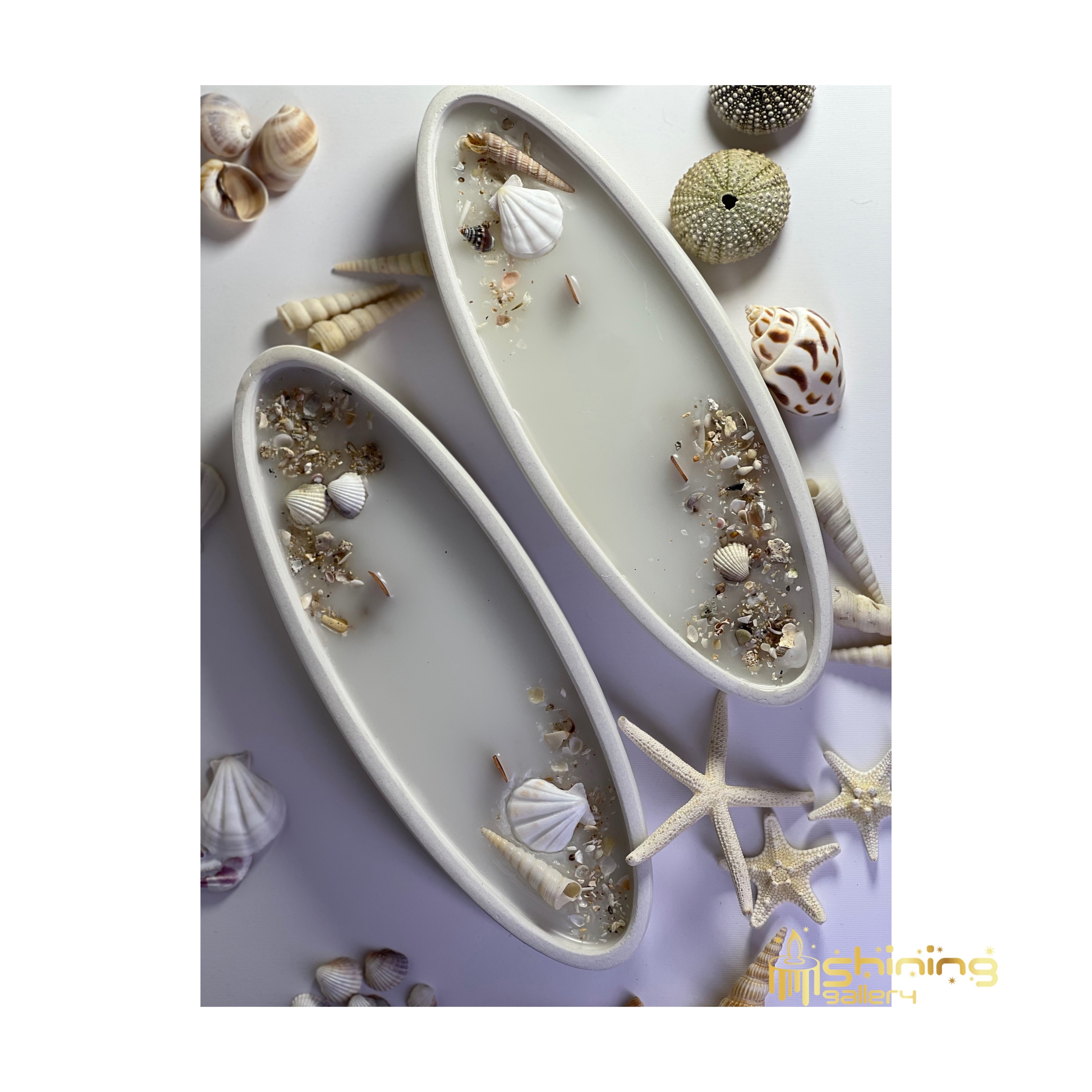 شمع بتنی مدل قایقی دستساز