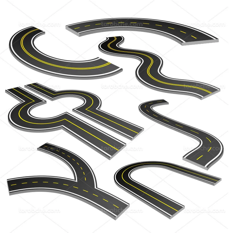 وکتور جاده با کیفیت | گرافیک با طعم تربچه