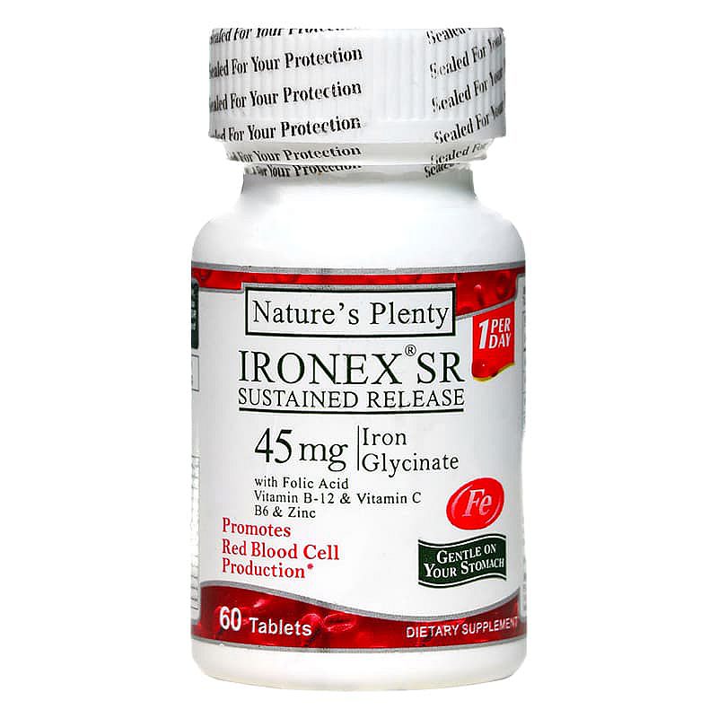 قرص آهن آیرونکس اس آر نیچرز پلنتی | داروخانه آنلاین فارموکسین