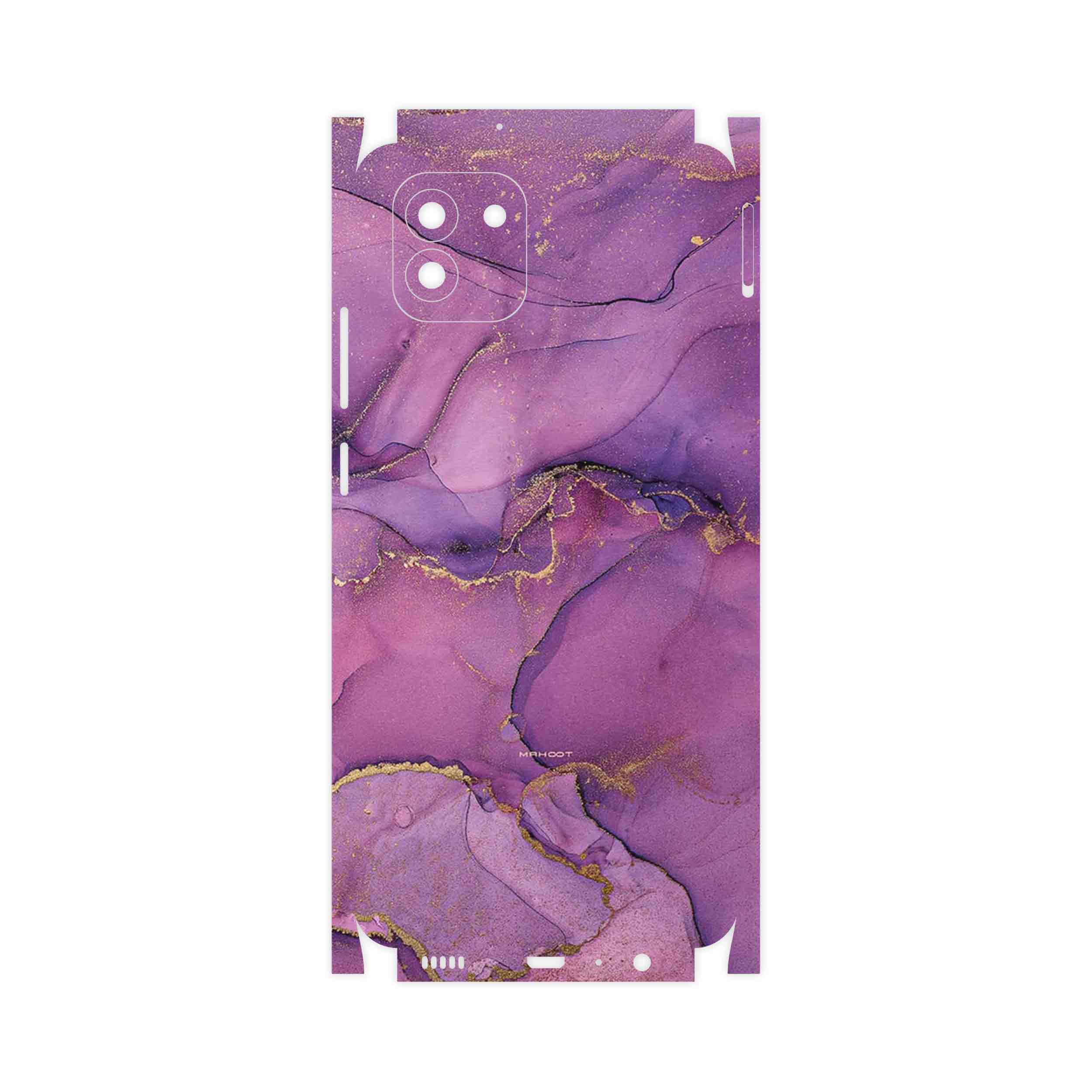 برچسب پوششی ماهوت مدل Purple Marble-FullSkin مناسب برای گوشی موبایل سامسونگ Galaxy A03