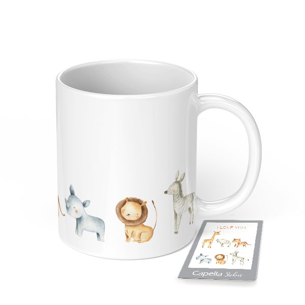 ماگ مگی مدل حیوانات سافاری به همراه استیکر