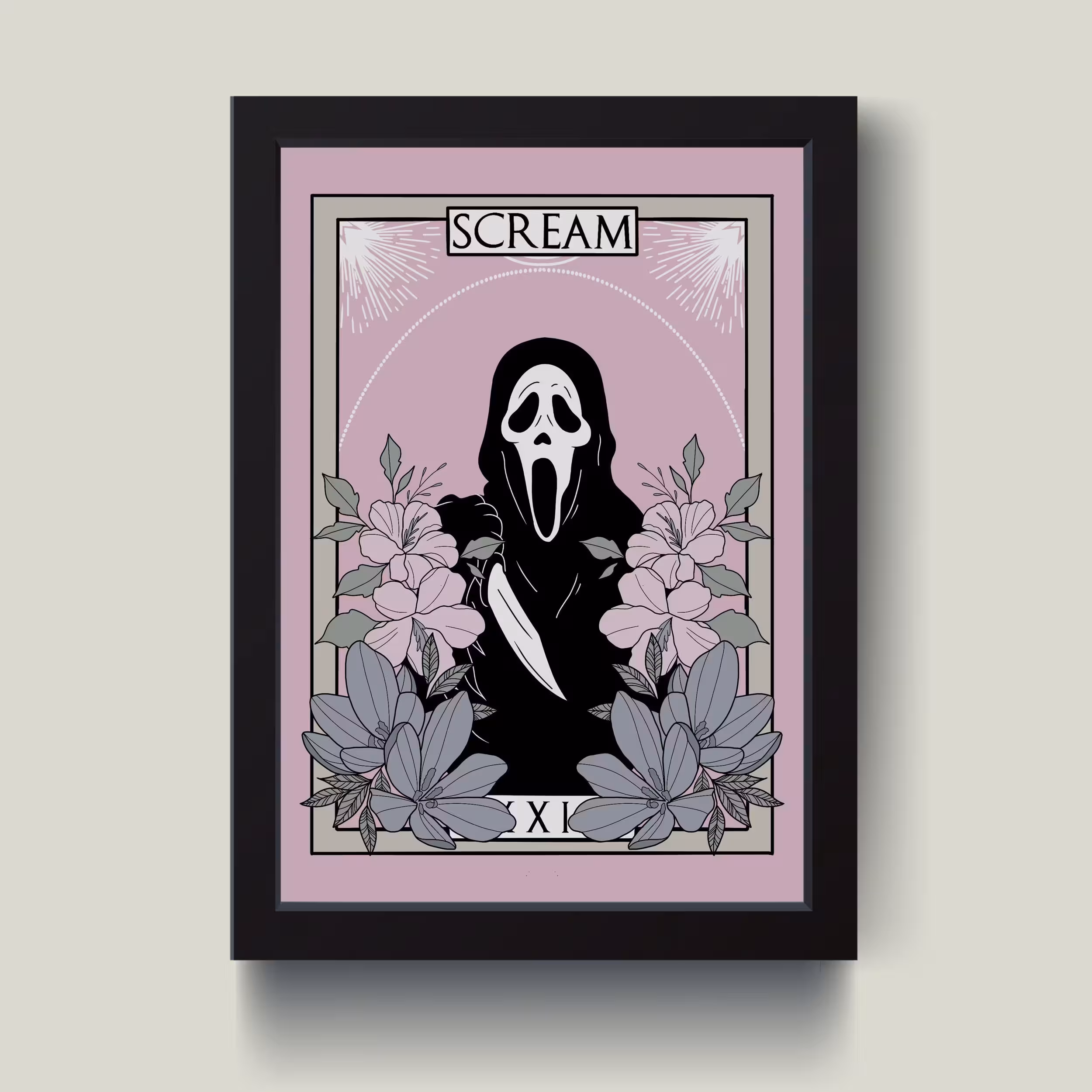 تابلو مدل مینیمال Scream کدS1607-b