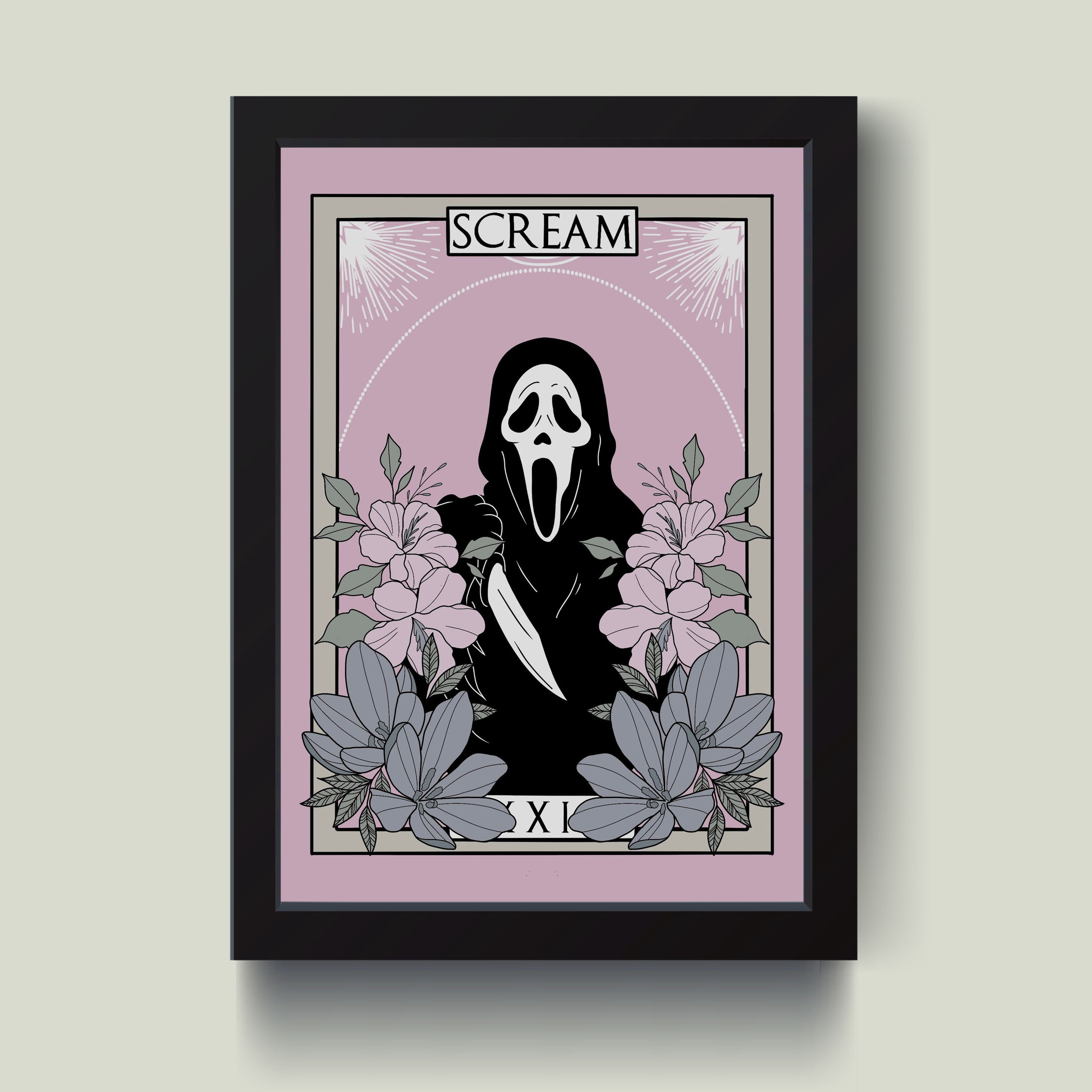 تابلو مدل مینیمال Scream کدS1607-b