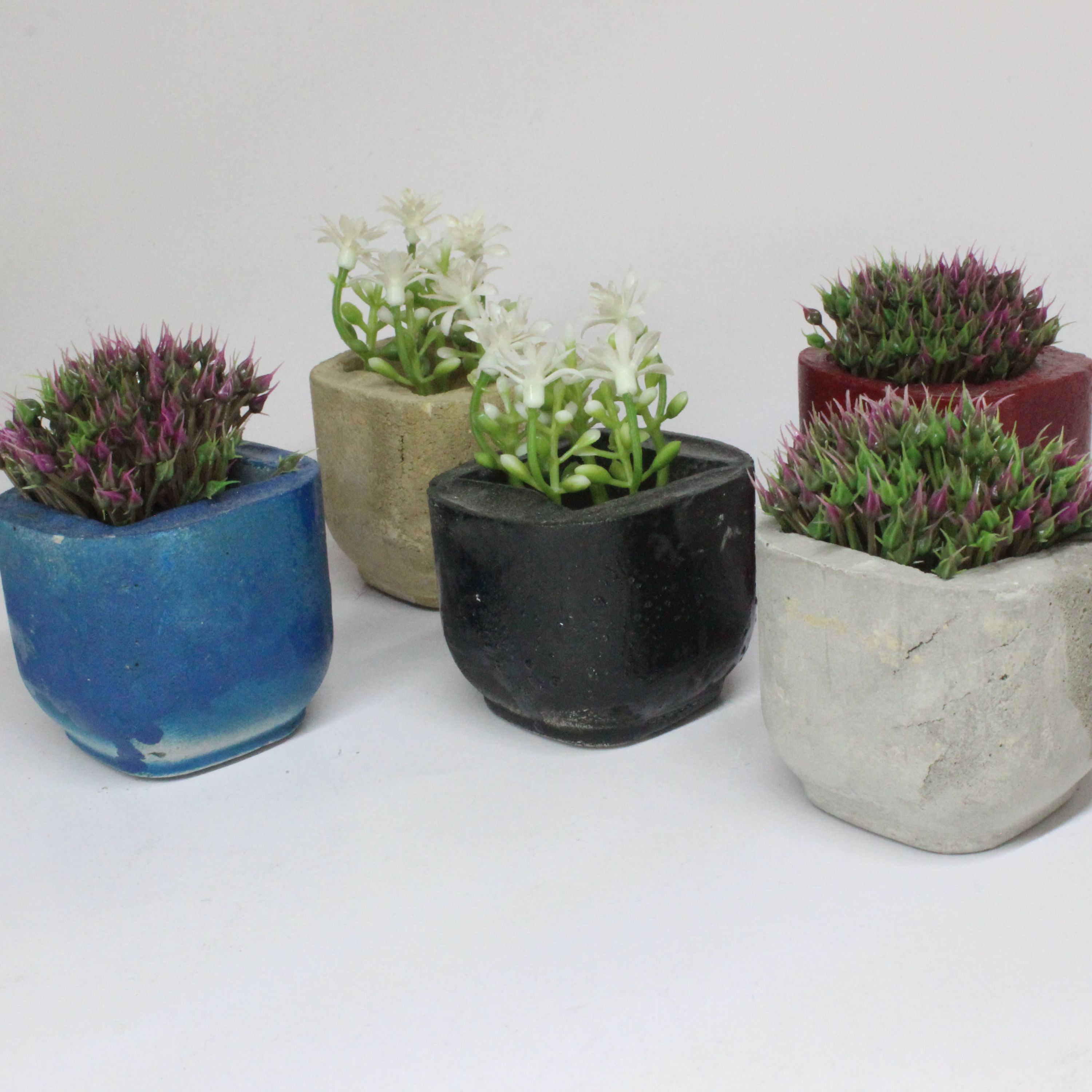 گلدان کوچک کاکتوس بتنی بلوکچی با رنگ بندی کد 1019