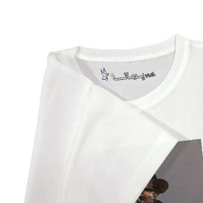 تی شرت آستین کوتاه بچگانه پرمانه طرح گربه چکمه پوش کد pmt.7609