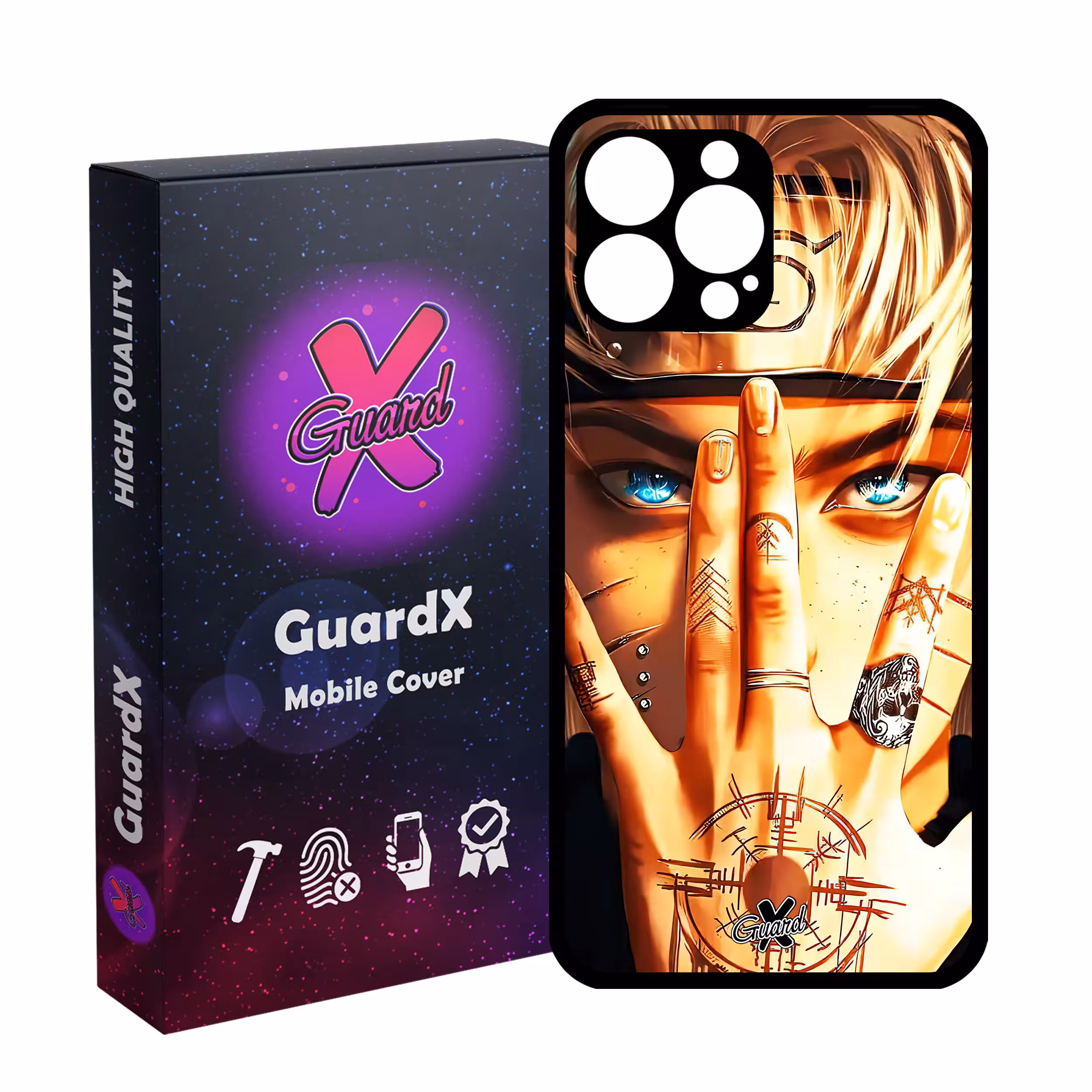 کاور گارد ایکس طرح Naruto Anime مدل Glass10452 مناسب برای گوشی موبایل اپل iPhone 13 Pro Max