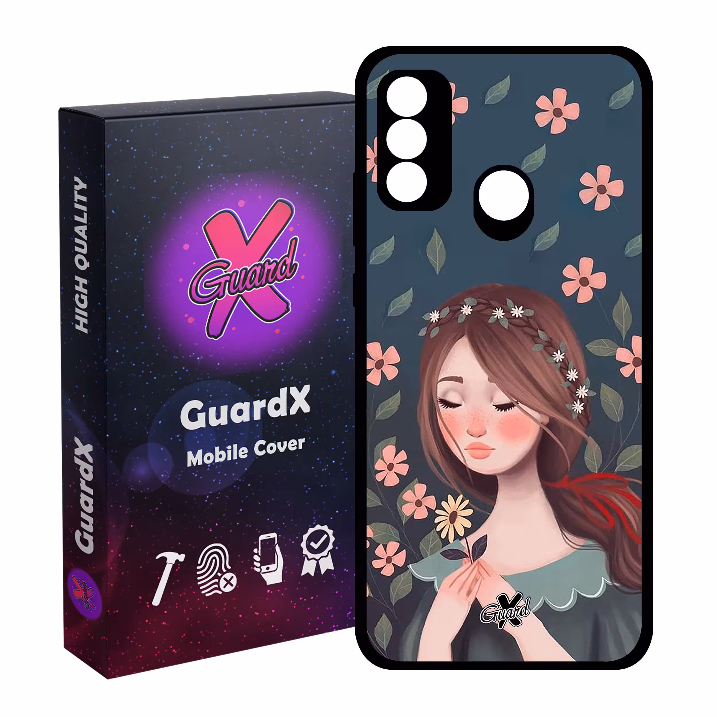 کاور گارد ایکس طرح Girl مدل Glass10332 مناسب برای گوشی موبایل هوآوی P Smart 2020