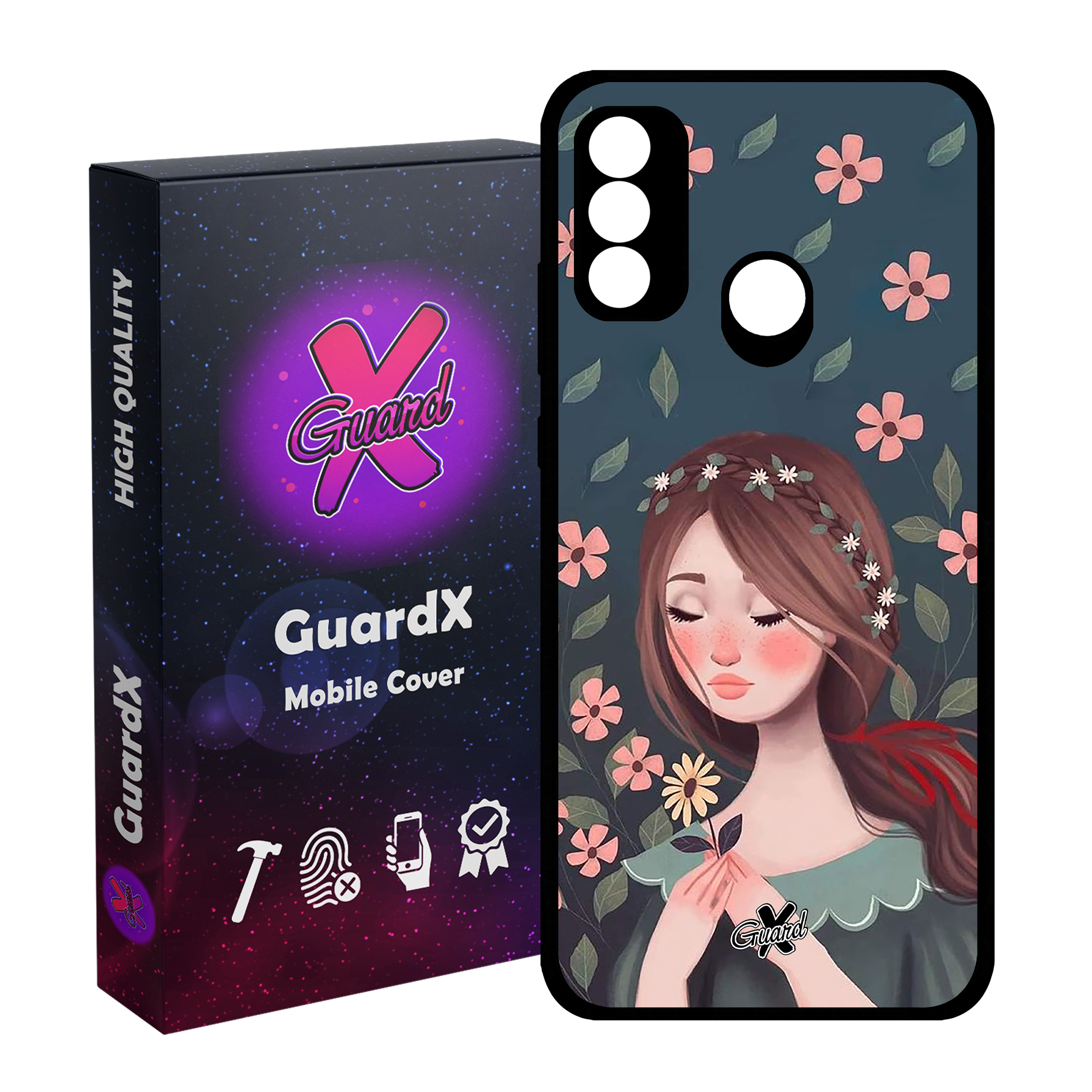 کاور گارد ایکس طرح Girl مدل Glass10332 مناسب برای گوشی موبایل هوآوی P Smart 2020