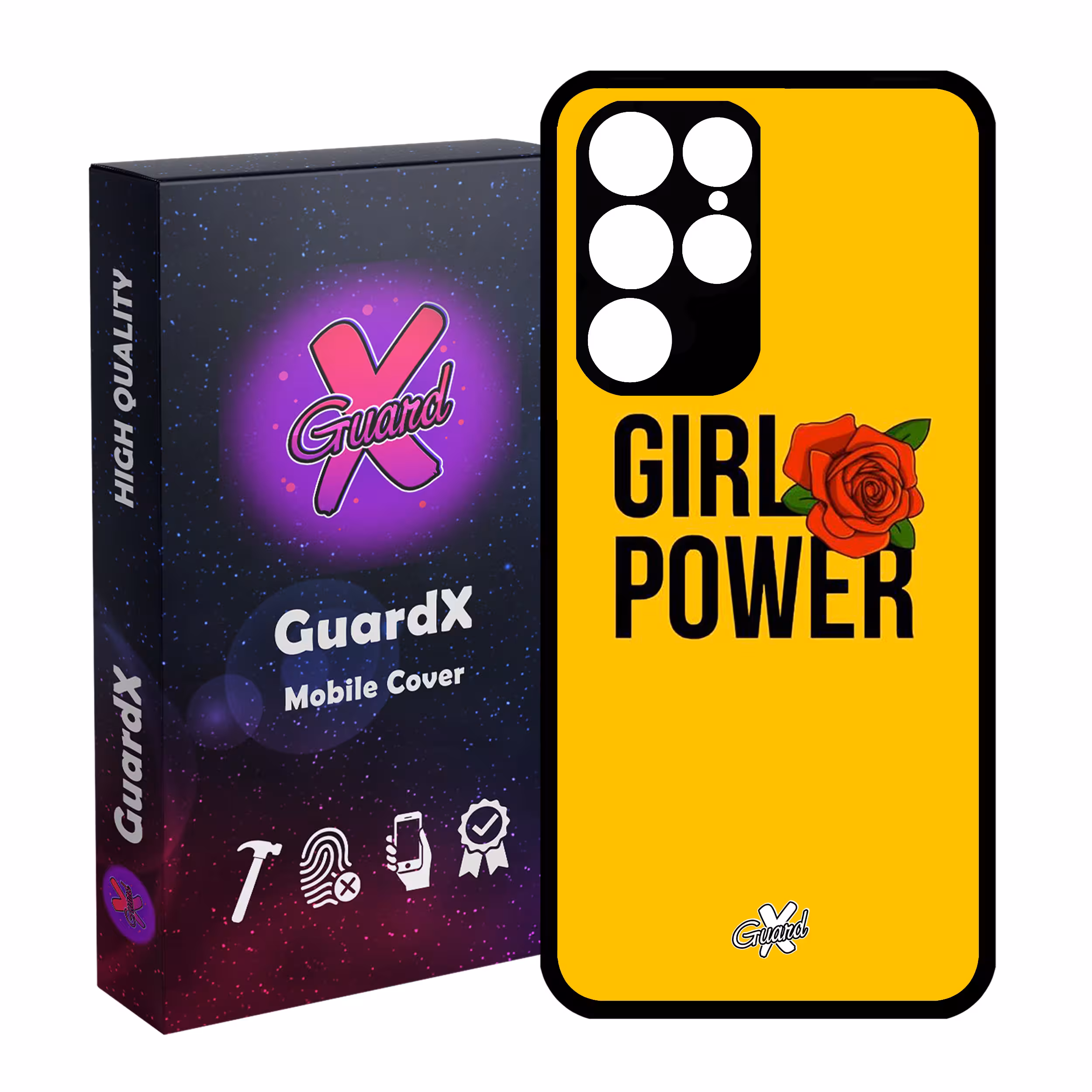 کاور گارد ایکس طرح Girl Power مدل Glass10037 مناسب برای گوشی موبایل سامسونگ Galaxy S22 Ultra