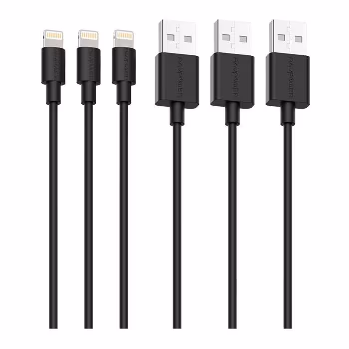 کابل تبدیل USB به لایتنینگ راوپاور مدل RP-CB045 مجموعه ۳ عددی