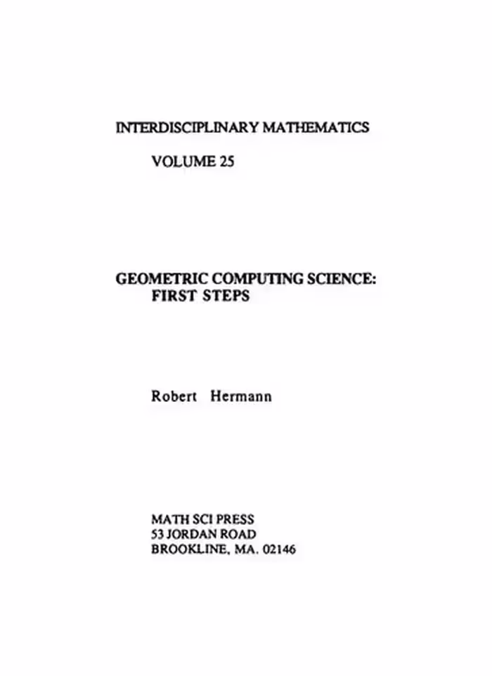 خرید و دانلود نسخه کامل کتاب Geometric computing science: first steps
