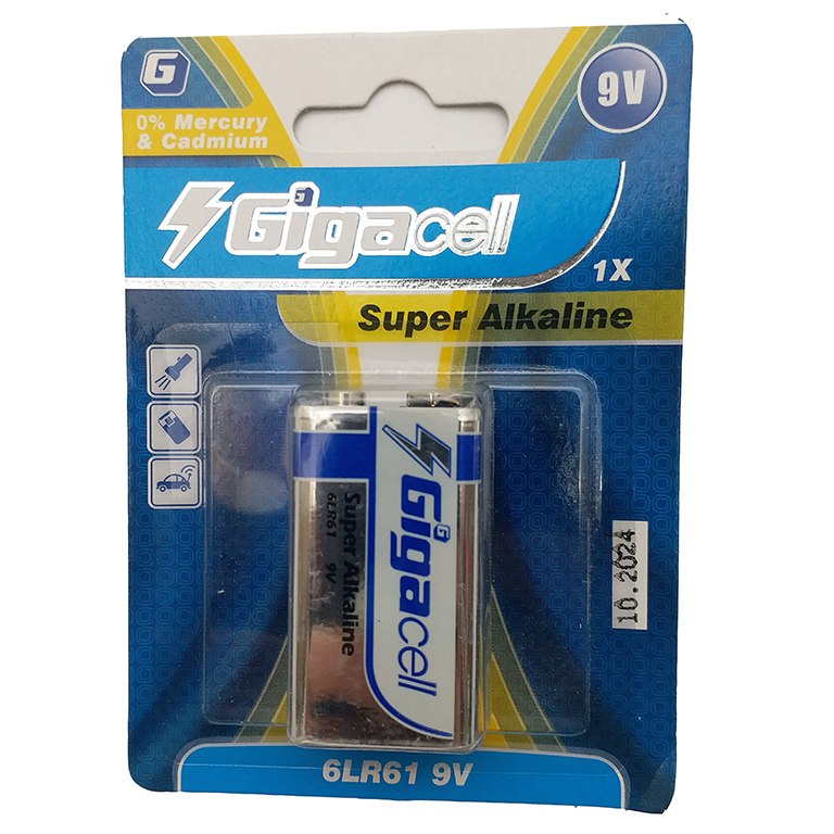 باتری کتابی 9V گیگاسل Gigacell Super Alkaline