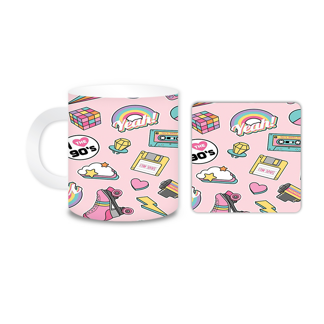 ماگ مدل نوارکاست کد 2052 به همراه زیر لیوانی