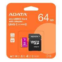 کارت حافظه‌ microSDXC ای دیتا مدل Premier کلاس 10 استاندارد UHS-I U1 سرعت 80MBps ظرفیت 64 گیگابایت به همراه آداپتور SD | کالا مکس