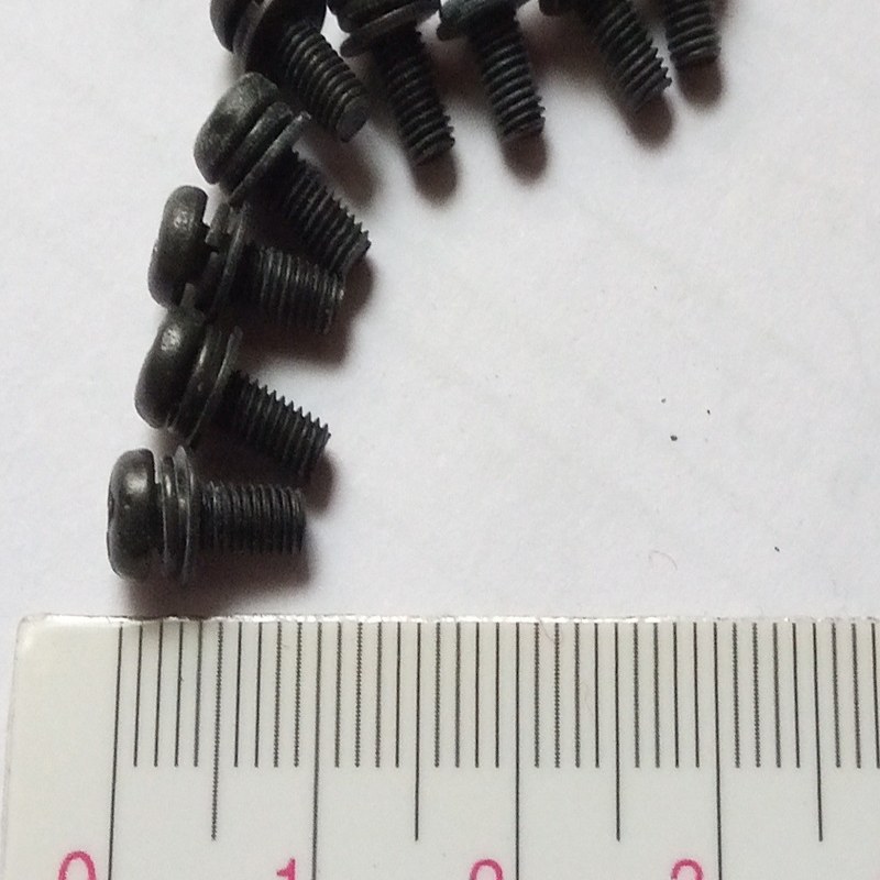 پیچ مشکی کوچک ادیده فلزی دو واشر 4 سو 9 عدد