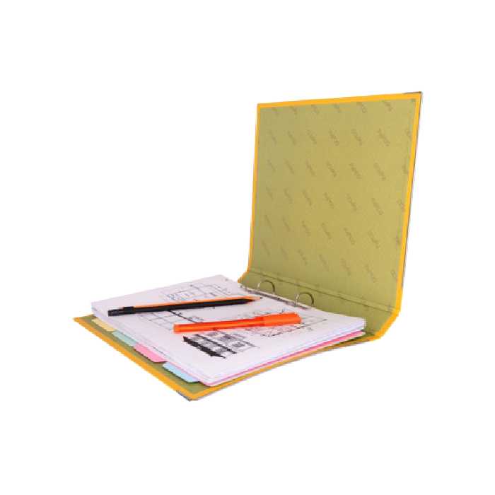 کلاسور 2 حلقه مقوایی پاپکو A4-654PB بسته 12 جلدی