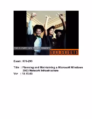 خرید و دانلود نسخه کامل کتاب Planning and Maintaining a Microsoft Windows 2003 Network Infrastructure (ver. 10.15.03)