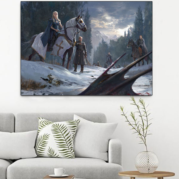 تابلو شاسی گالری استاربوی طرح دنریس تارگرین مدل بازی تاج و تخت 03