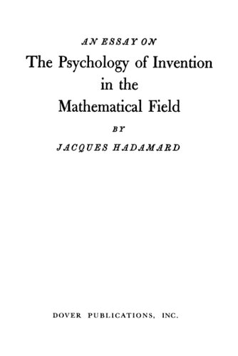 خرید و دانلود نسخه کامل کتاب The Psychology of Invention in the Mathematical Field