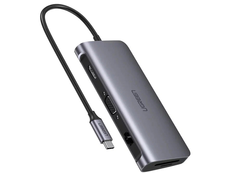 هاب تایپ سی 9  پورت  یوگرین مدل  CM179 70490 9-in-1 type C multifunctional adapter