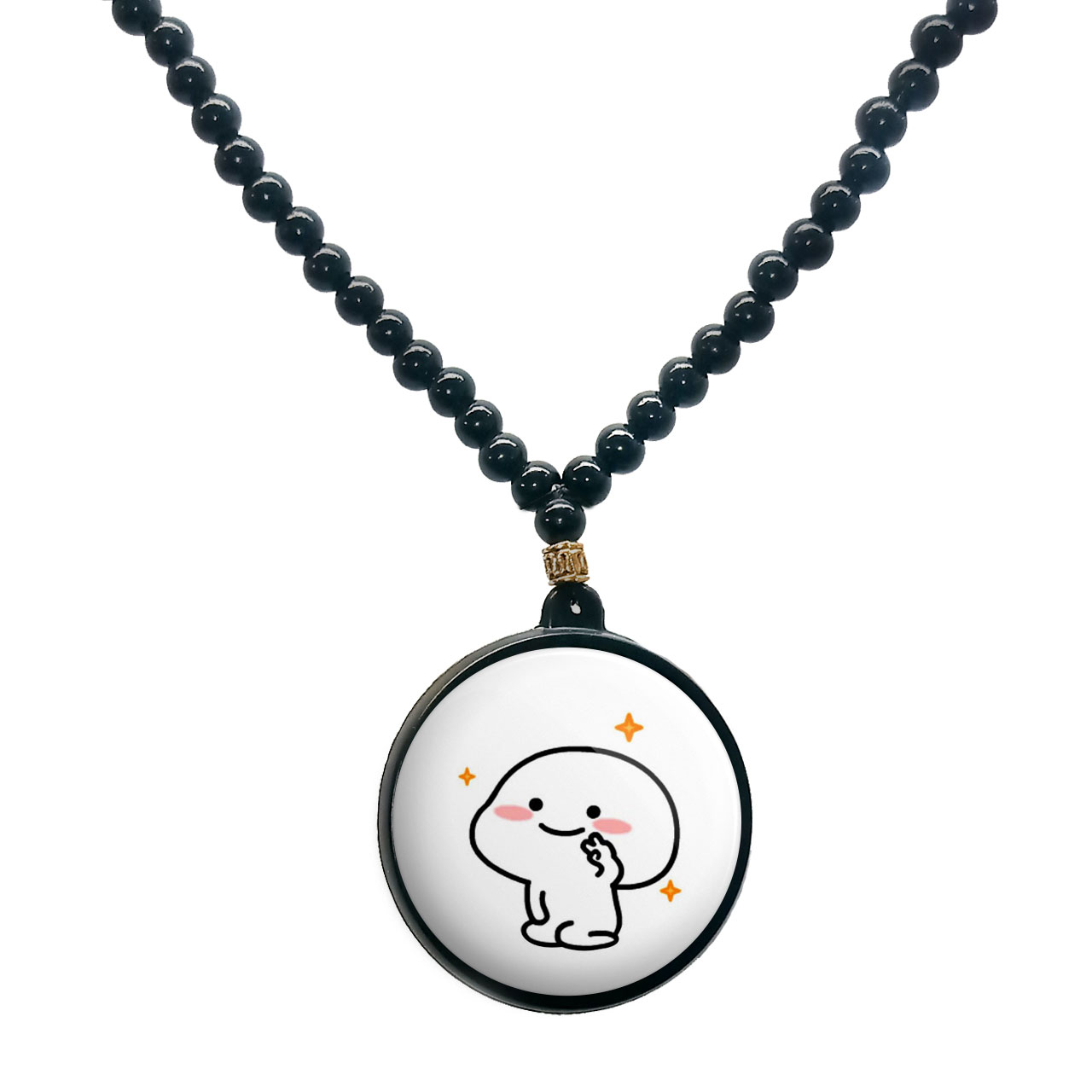 گردنبند پرمانه طرح استیکر کد pmd.7373 مدل دو طرفه