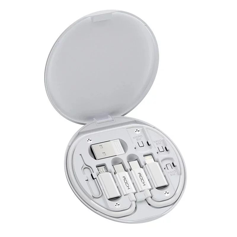 کابل تبدیلUSB-C به MicroUSB / USB-C / لایتنینگ راک مدل RCB0820 طول 0.15 متر