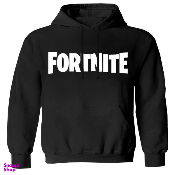هودی دخترانه طرح FORTNITE مدل W23 رنگ مشکی