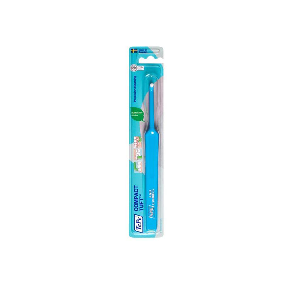 مسواک مدل Compact Tuft با برس نرم آبی ته په