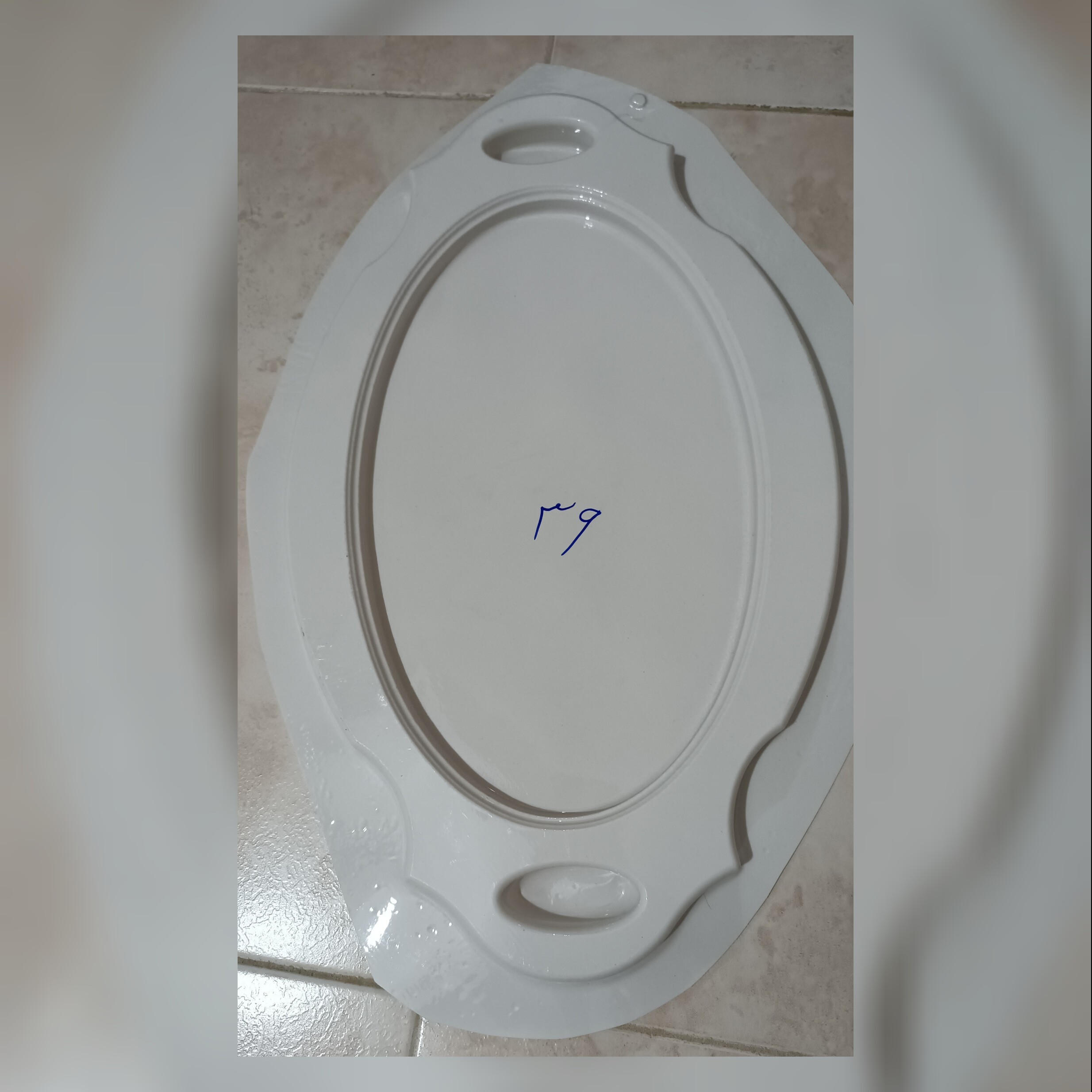 قالب طلقی سینی بزرگ بیضی کد 39