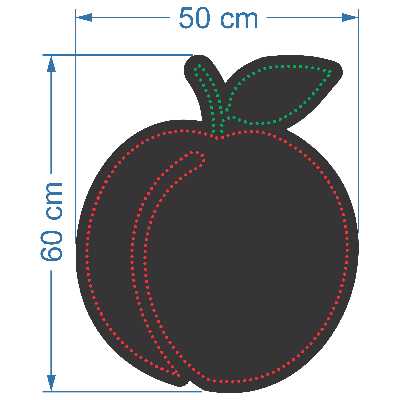 تابلو ال ای دی آیاز طرح میوه هلو کد 290