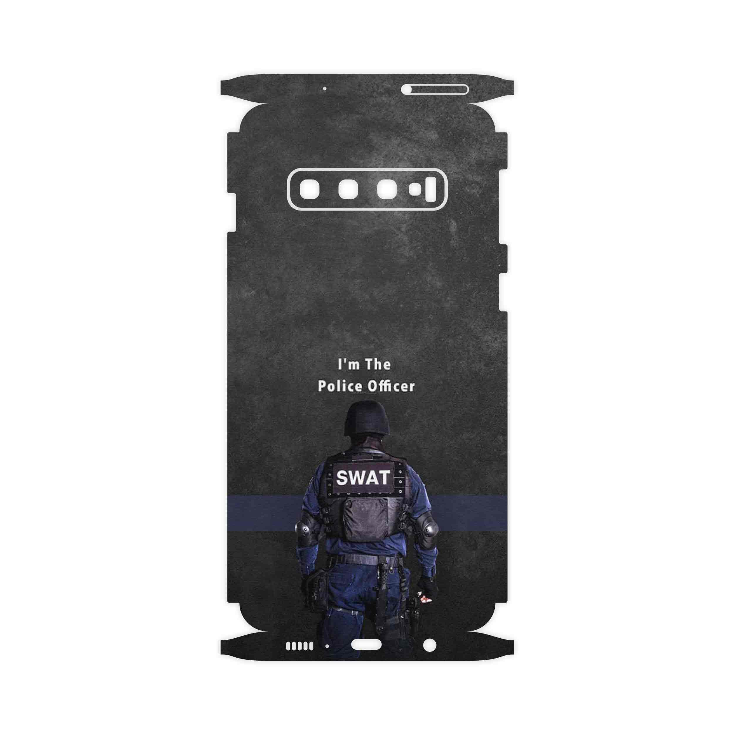 برچسب پوششی ماهوت مدل Police Officer-FullSkin مناسب برای گوشی موبایل سامسونگ Galaxy S10