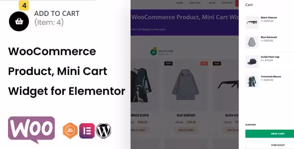 دانلود افزونه TF Mini Cart &amp; Product برای المنتور