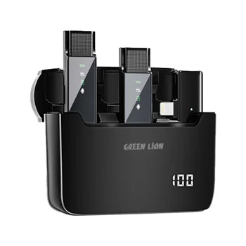 میکروفون یقهای گرین لاین مدل GN2IN1DDMLTBK • رابط لایتنینگ