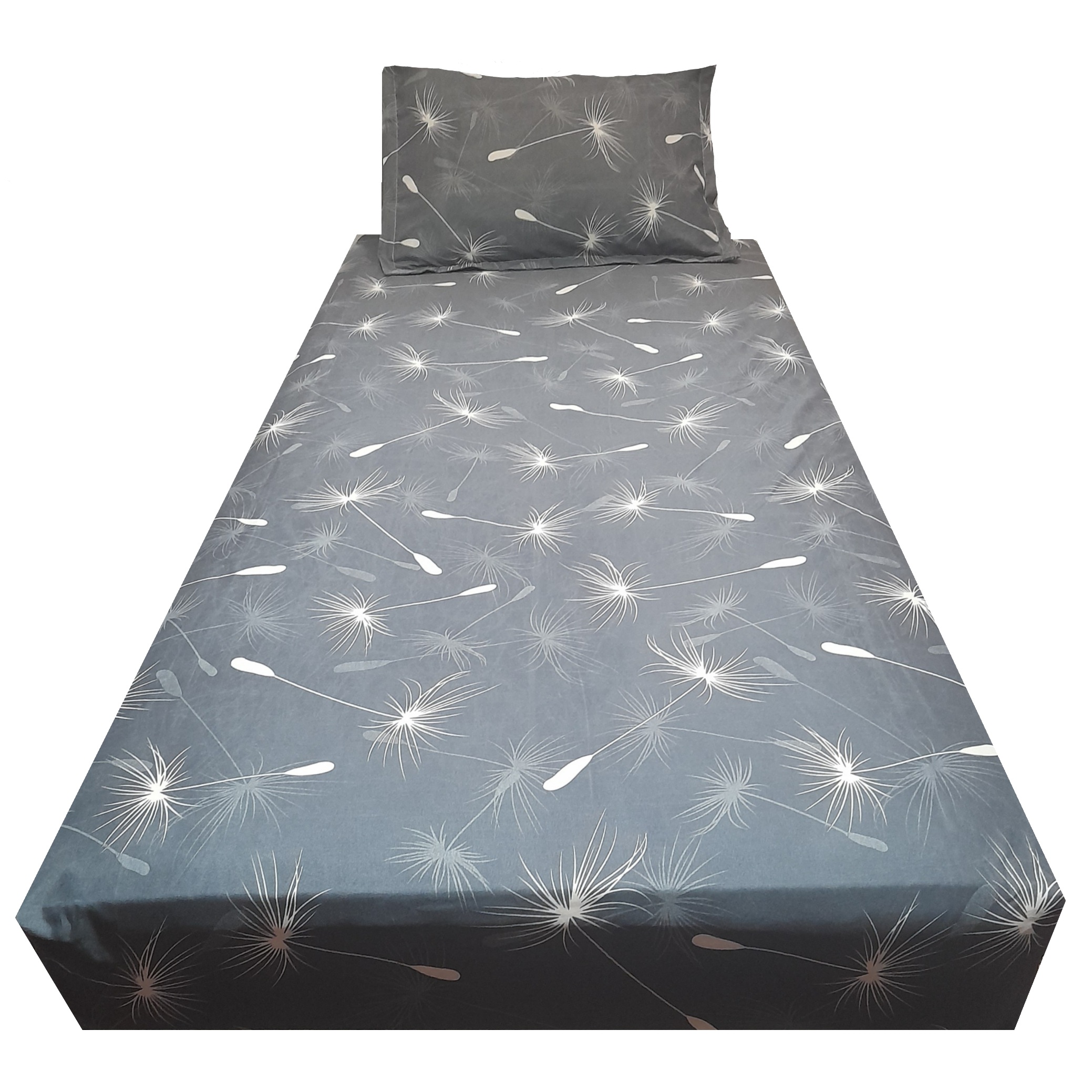 سرویس ملحفه مدل کشدار ni04061 طرح قاصدک کد 120 یک نفره دو تکه