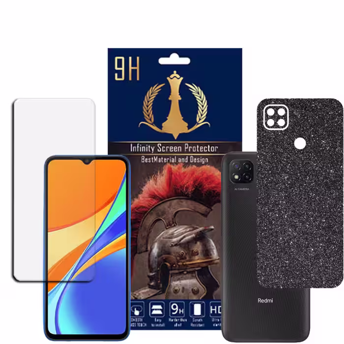 برچسب پوششی اینفینیتی مدل PRO MAX مناسب برای گوشی موبایل شیایومی POCO C3 به همراه محافظ صفحه نمایش