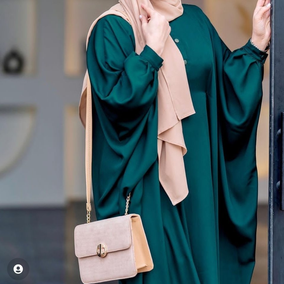 مانتو عبایی سبز