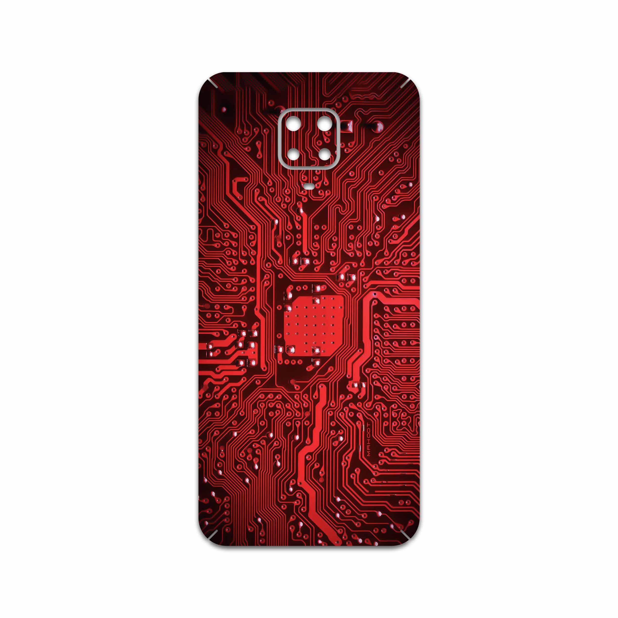 برچسب پوششی ماهوت مدل Red Printed Circuit Board مناسب برای گوشی موبایل شیائومی Redmi Note 9 Pro