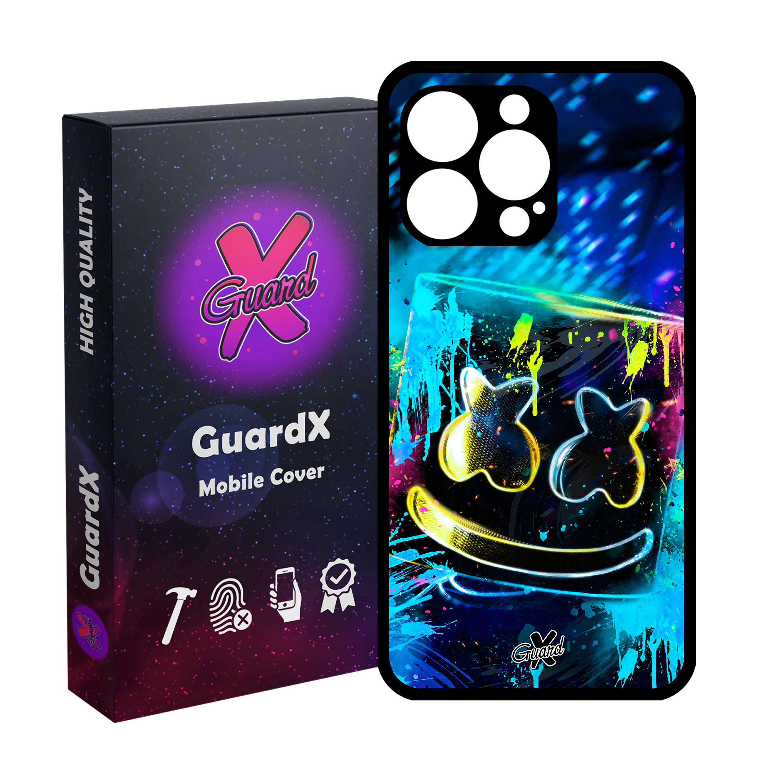 کاور گارد ایکس طرح Marshmello مدل Glass10104 مناسب برای گوشی موبایل اپل iPhone 13 Pro