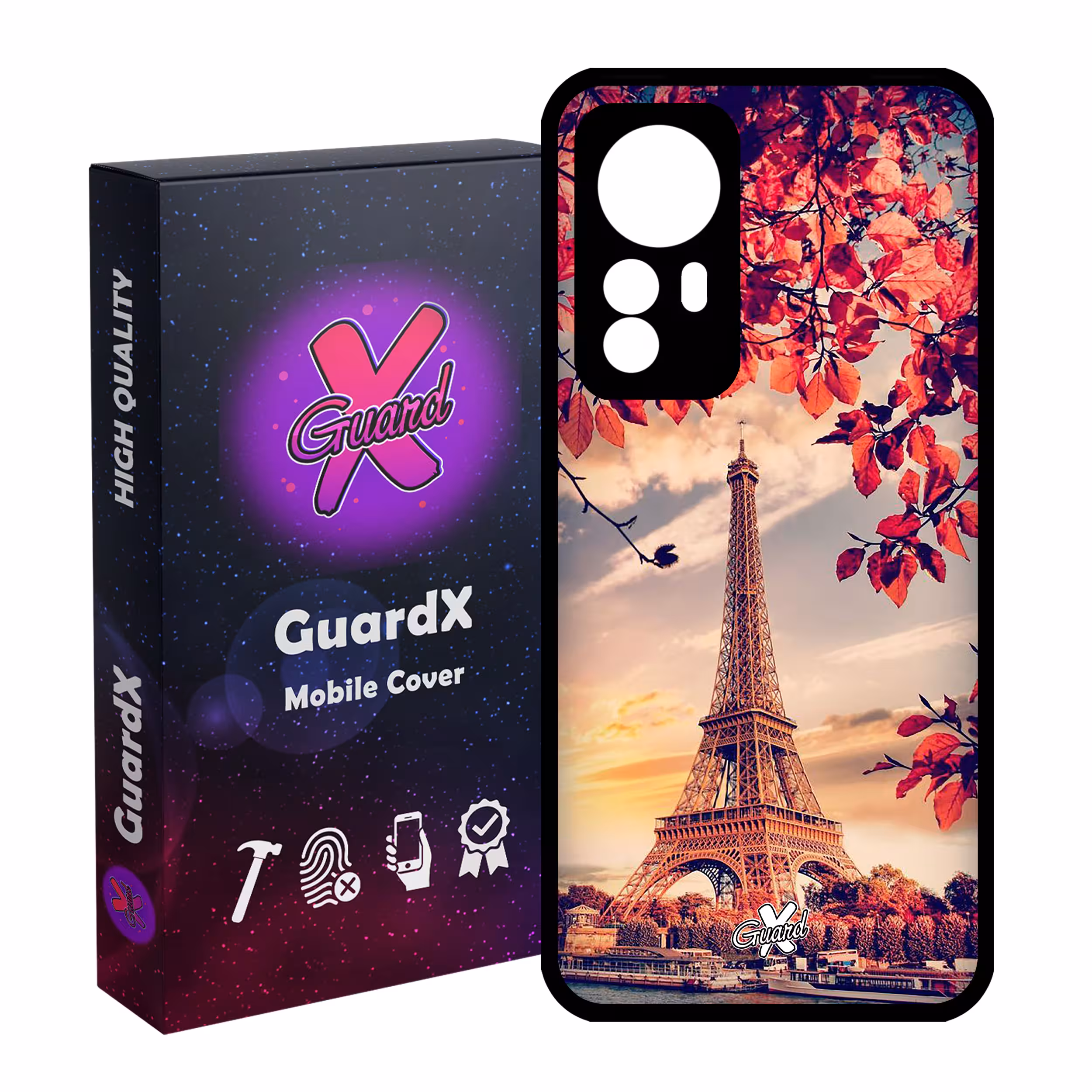 کاور گارد ایکس طرح Eiffel Tower مدل Glass10125 مناسب برای گوشی موبایل شیائومی Mi 12/Mi 12X/Mi 12S