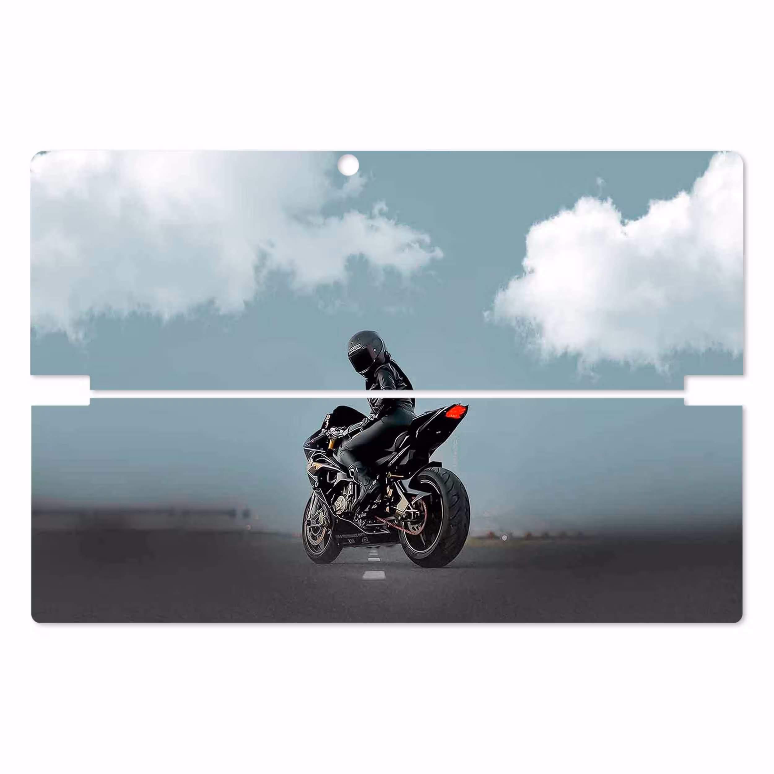 برچسب پوششی ماهوت مدل Motorcycling مناسب برای تبلت لنوو Miix 510 2016