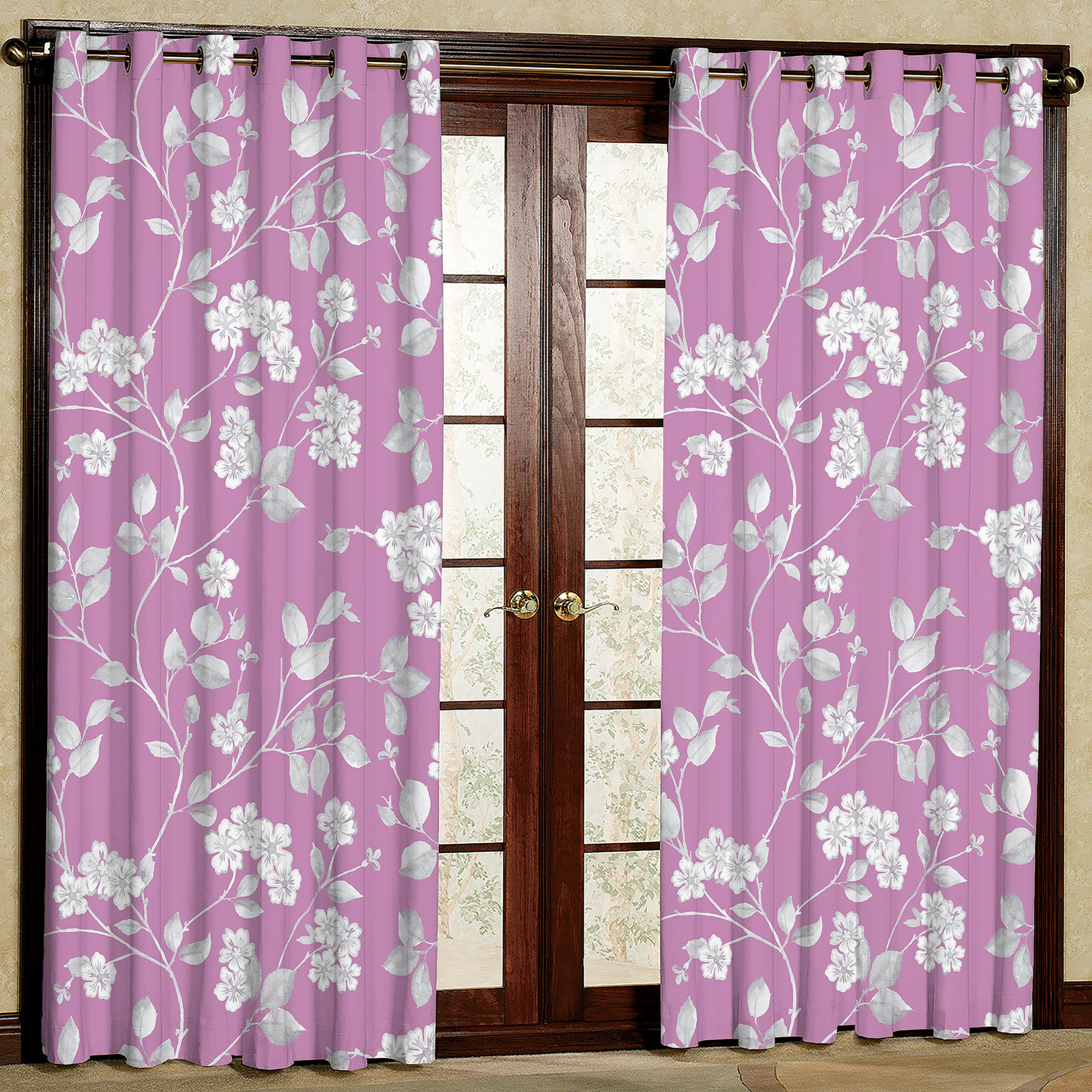 پرده مدل شکوفه بهاری هازان پانچی کد 1072 سایز 140x200 سانتی متر