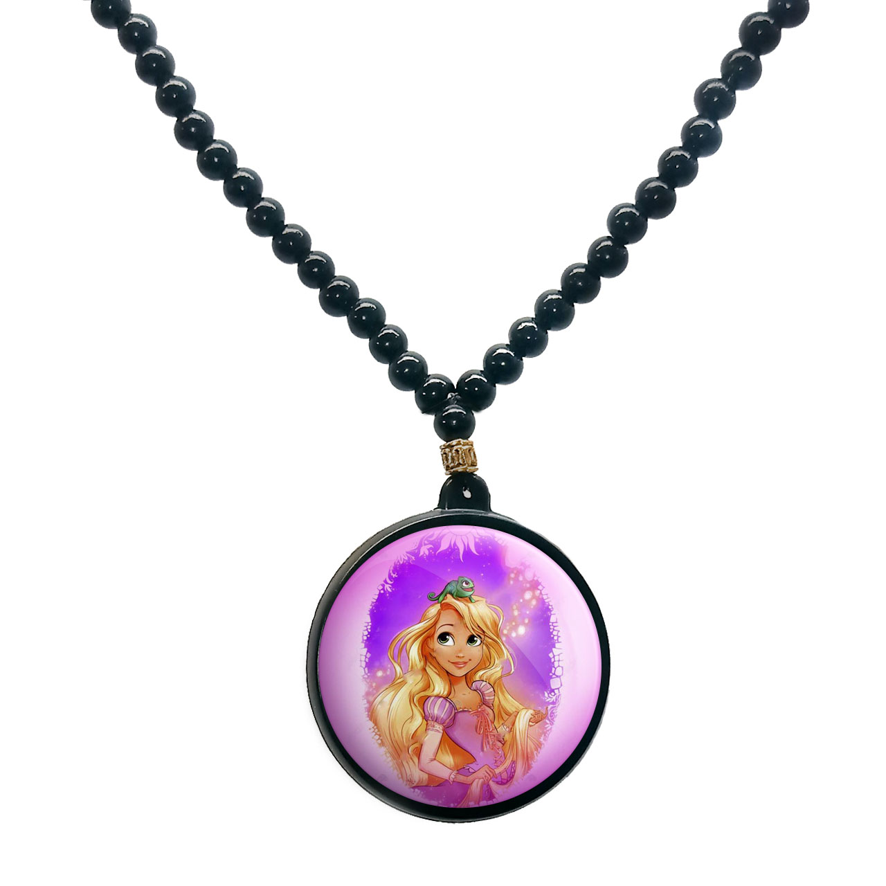 گردنبند پرمانه طرح پرنسس ها کد pmd.2168 مدل دو طرفه