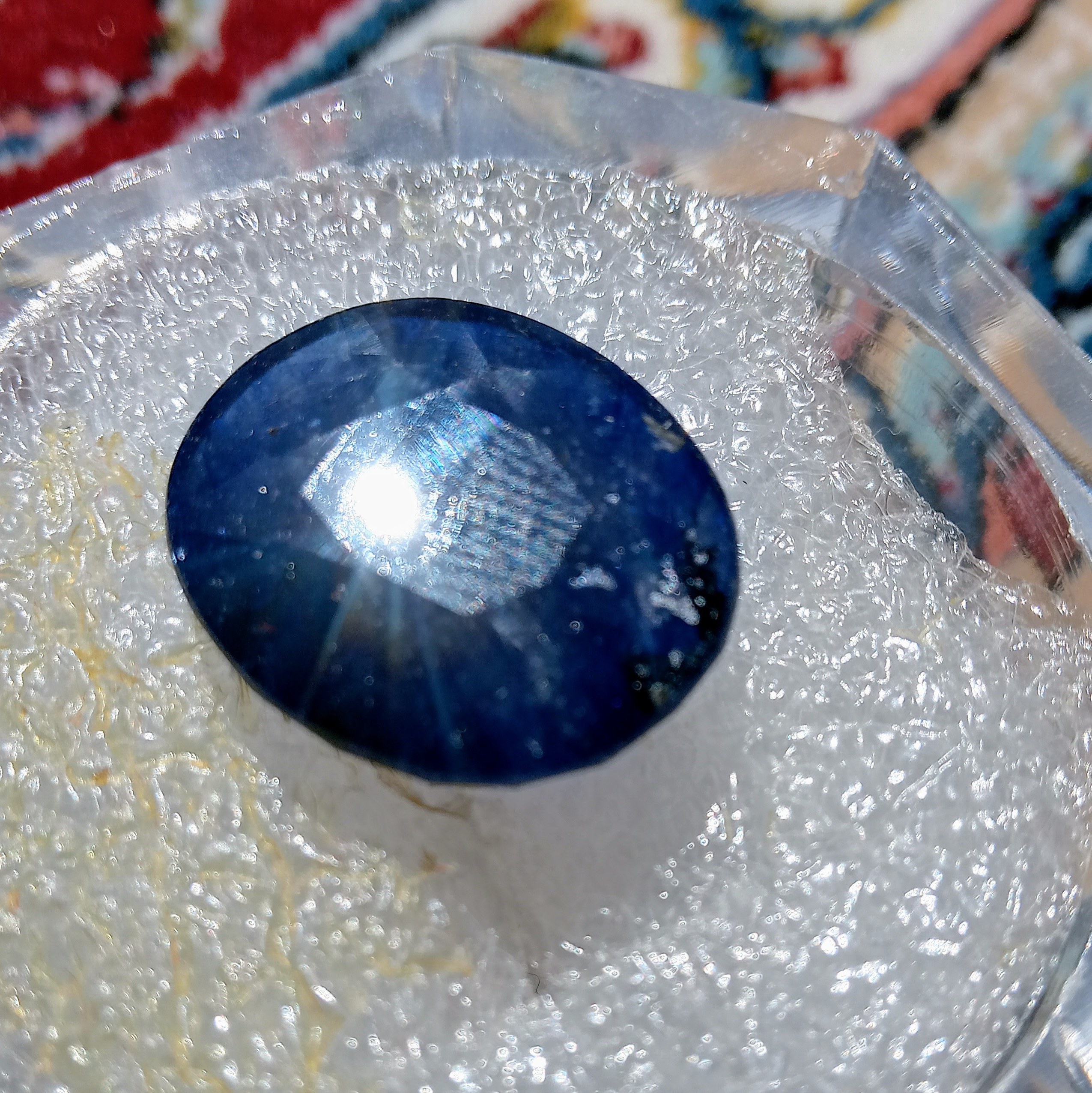 نگین یاقوت کبود معدنی طبیعی آفریقایی اصل 16 قیراطی 